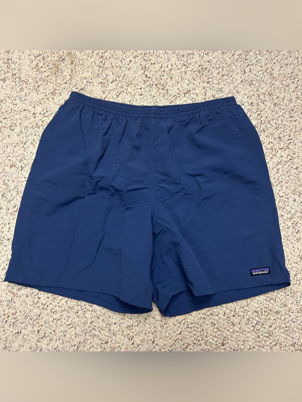 Patagonia Baggies Blue Nylon Shorts Outdoors Swim Hike Activewear Mens XL 7”